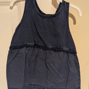 NWT - EGG New York Denim Chambray Ruffle Sleeve Dress Girls, Size 8Y